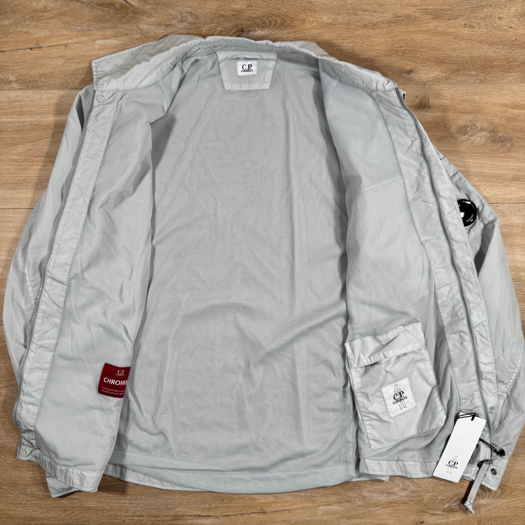 CP Company Chrome-R Lens Overshirt in Blue Fox - Grey