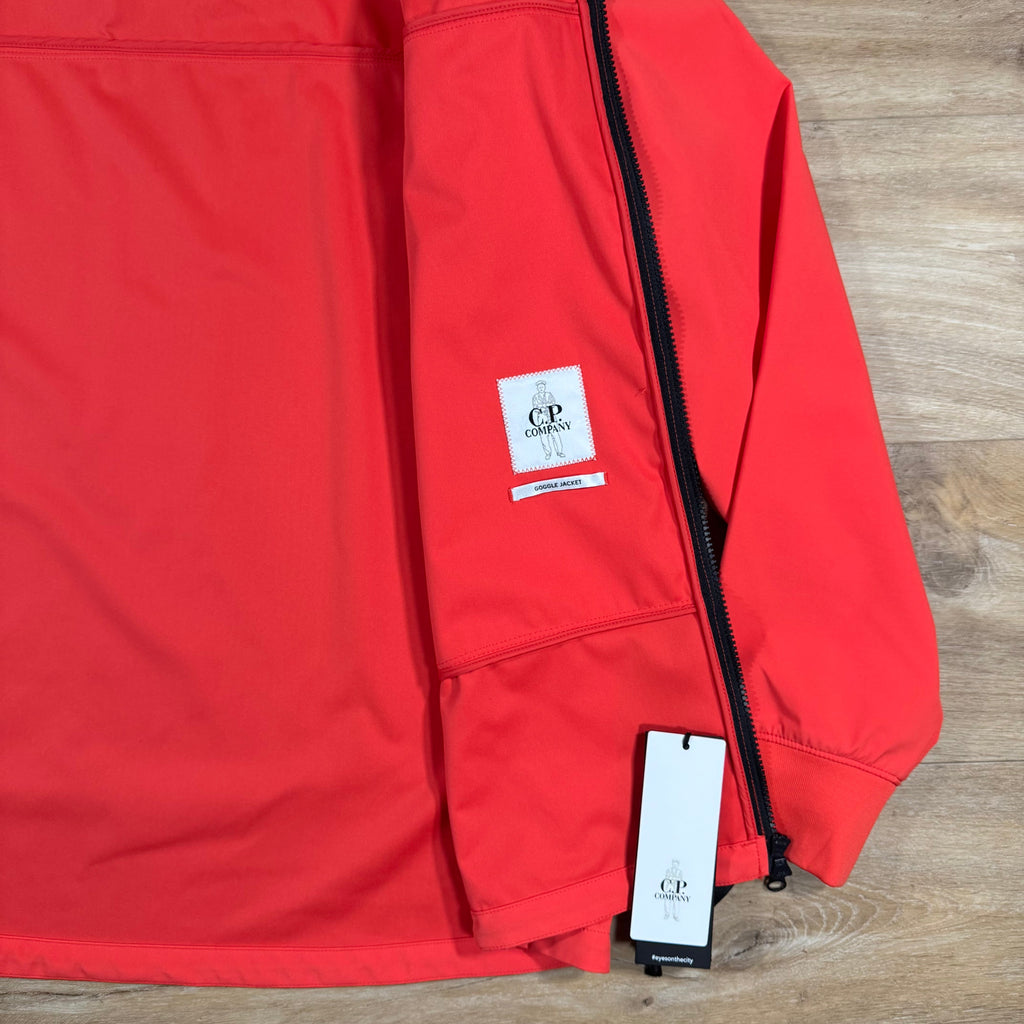 CP Company Shell-R Goggle Jacket in Poinciana Orange