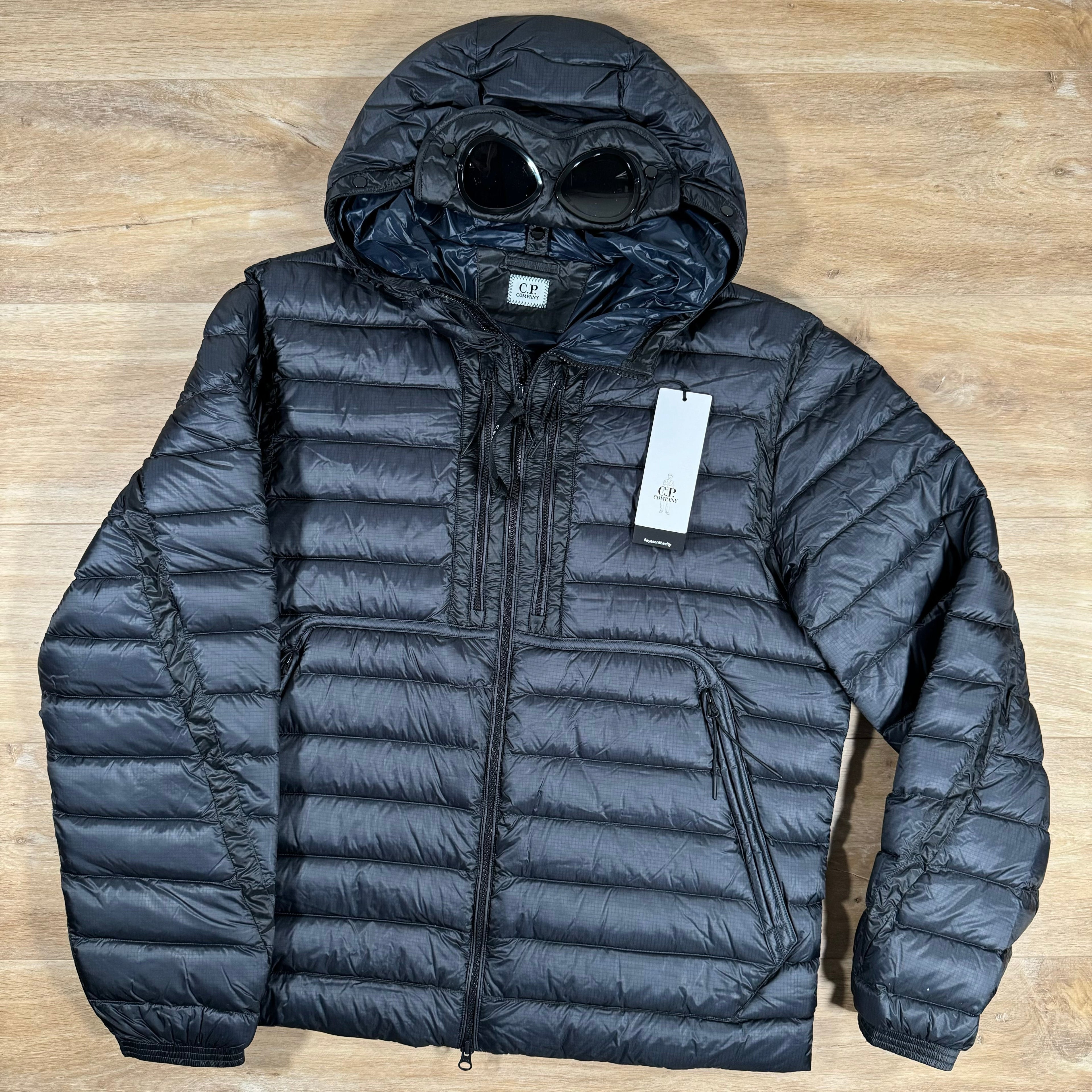 CP Company DD Shell Goggle Down Jacket in Navy