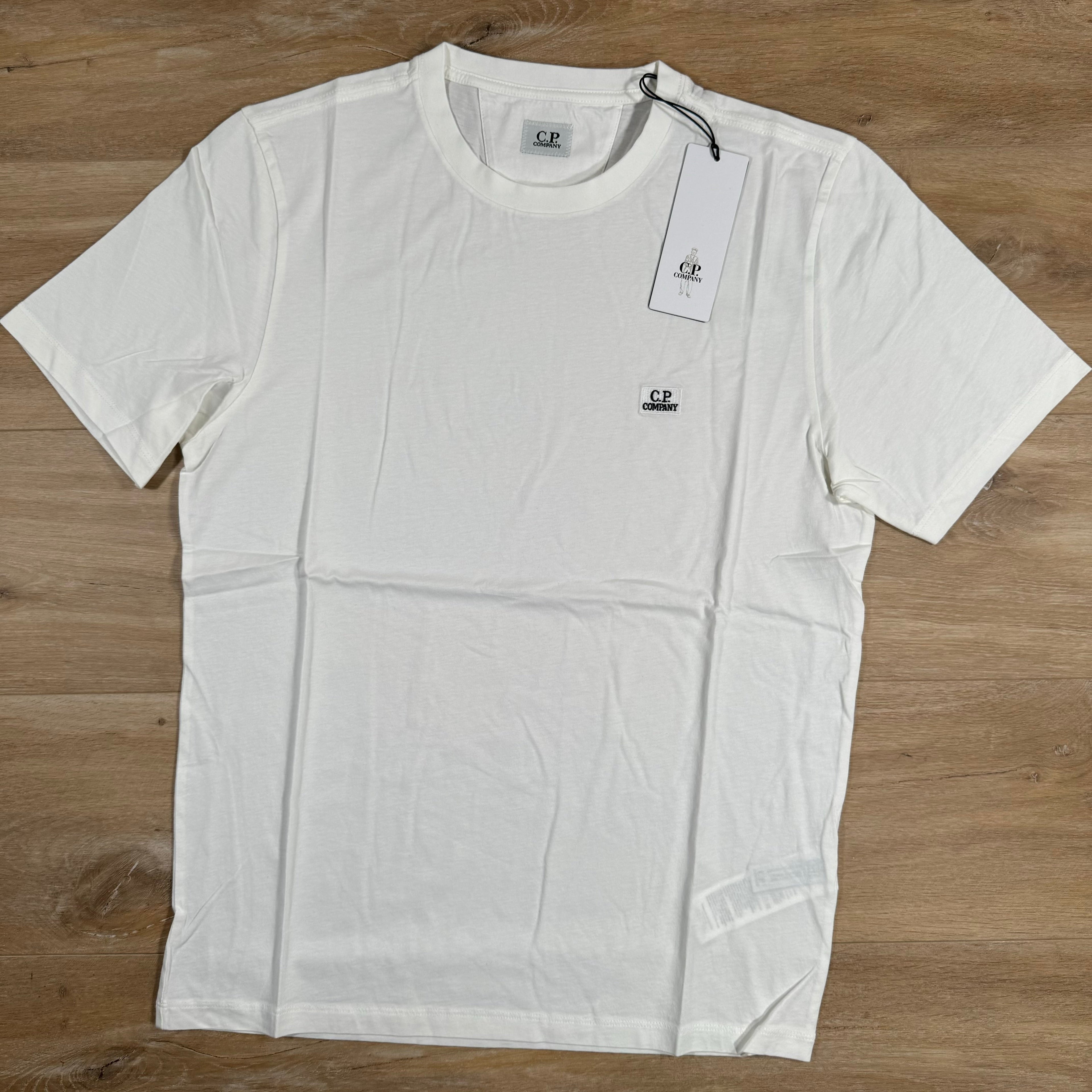 CP Company Logo Patch T-Shirt in Gauze White