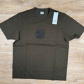 CP Company Metropolis Series Blurred Logo T-Shirt in Ivy Green