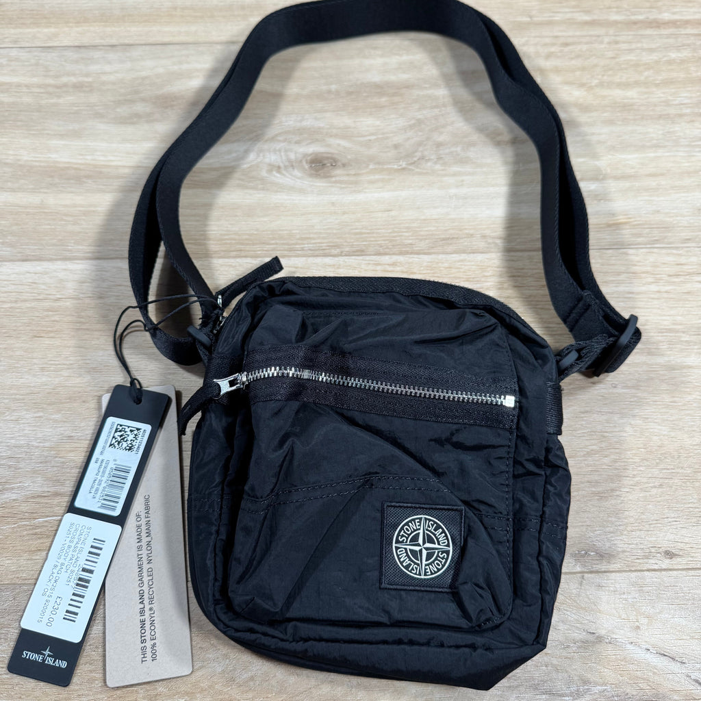 Stone Island Coated Nylon Metal Body Bag in Black
