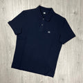 CP Company Piquet Polo Shirt - Navy