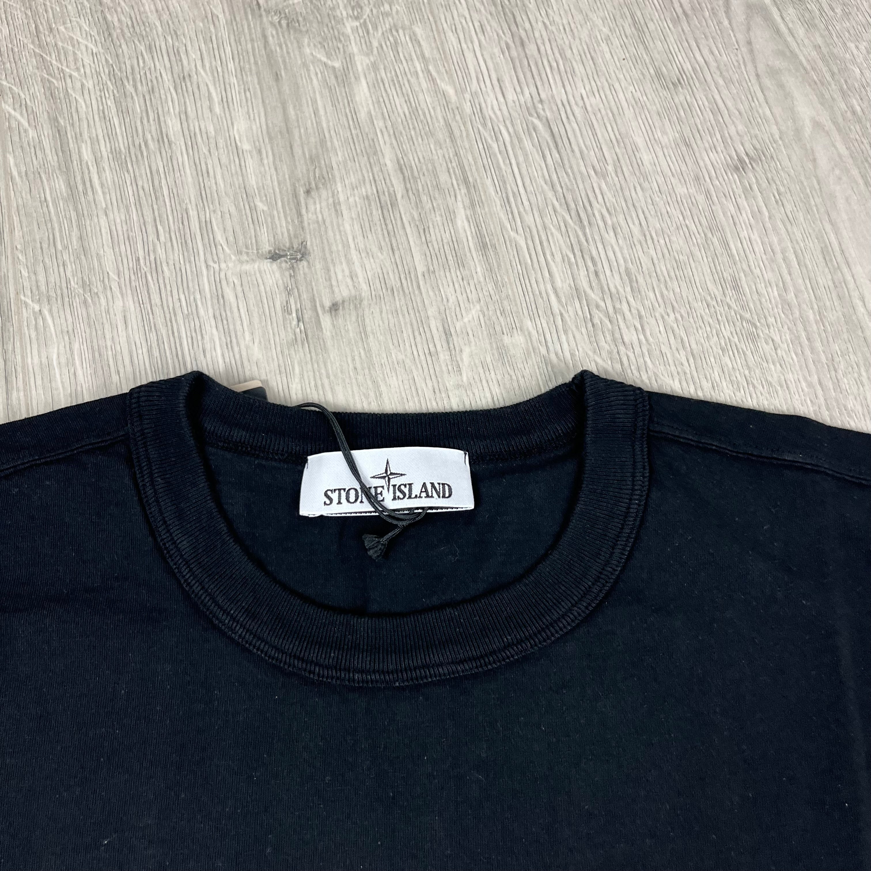 Stone Island Embroidered T-Shirt - Black