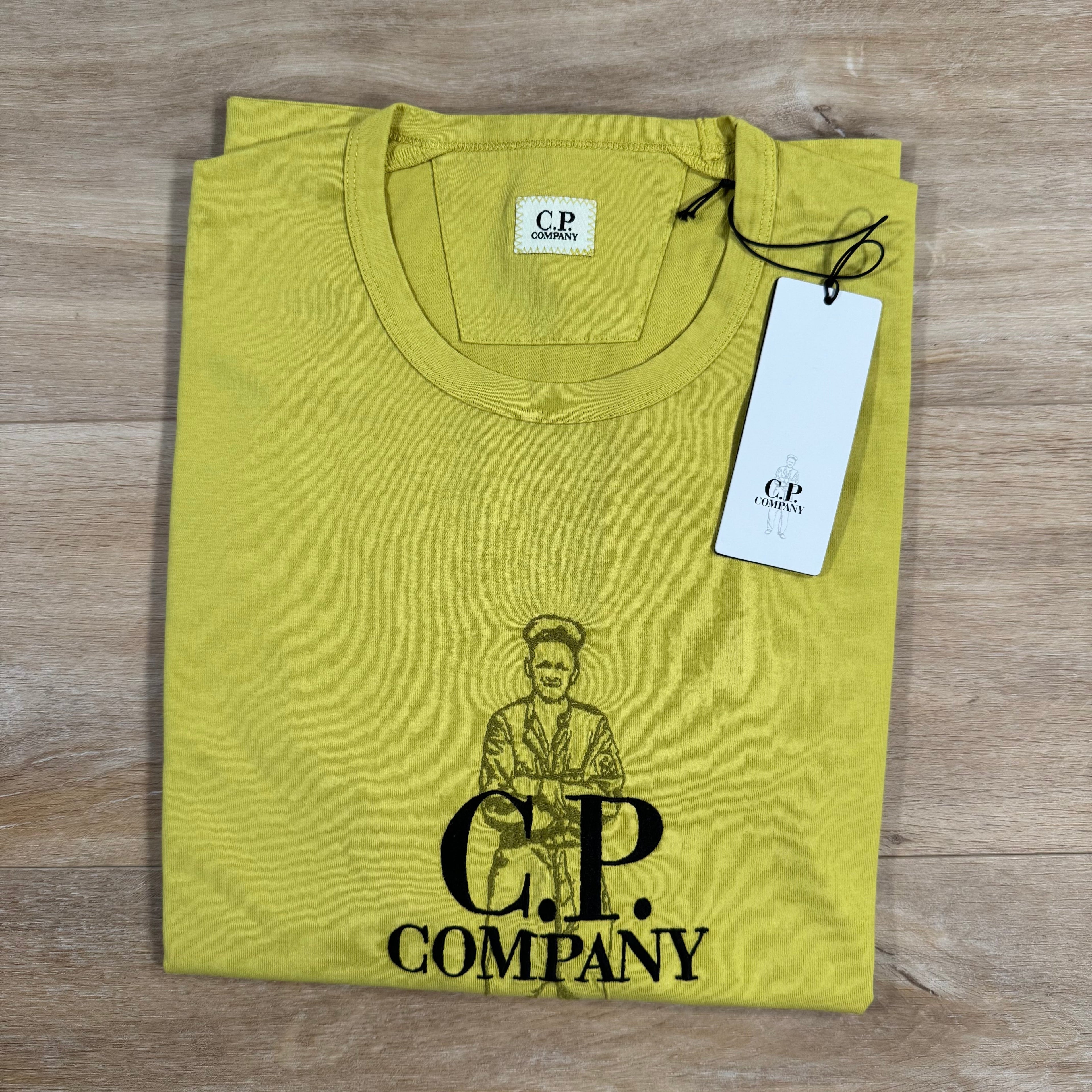 CP Company 1020 British Sailor T-Shirt in Cress Green - Yellow