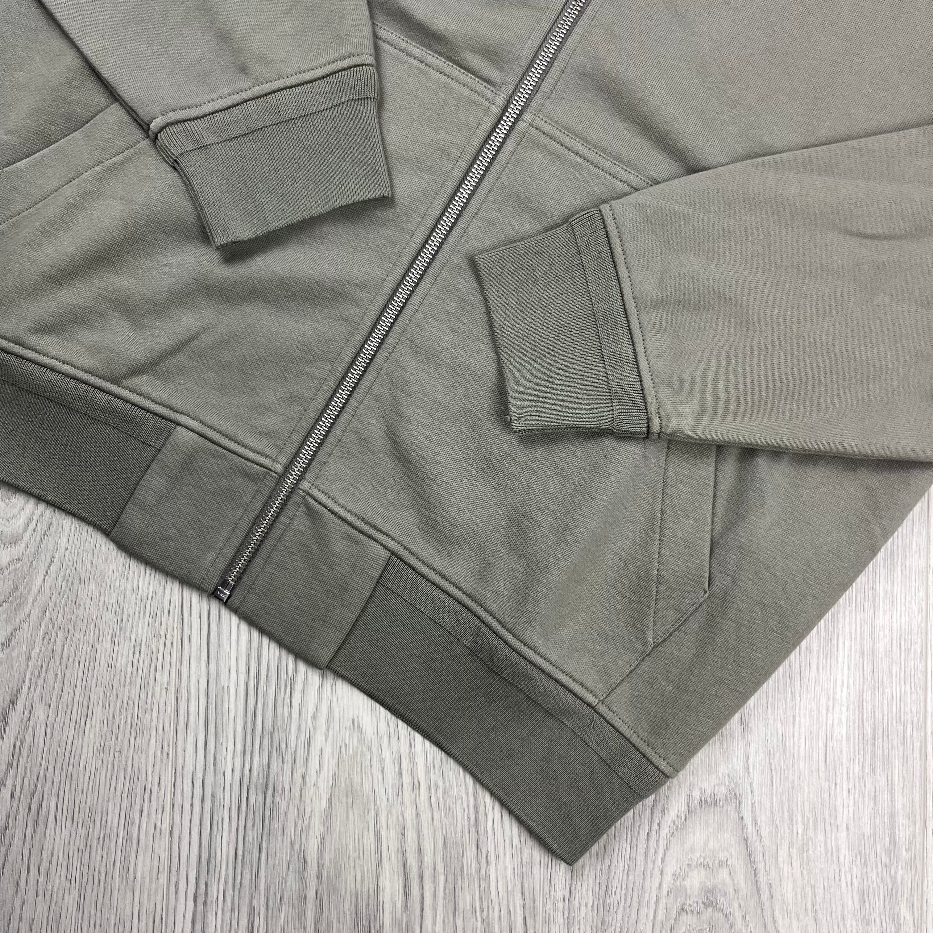 CP Company Raised Fleece Zip Hoodie - Fallen Rock