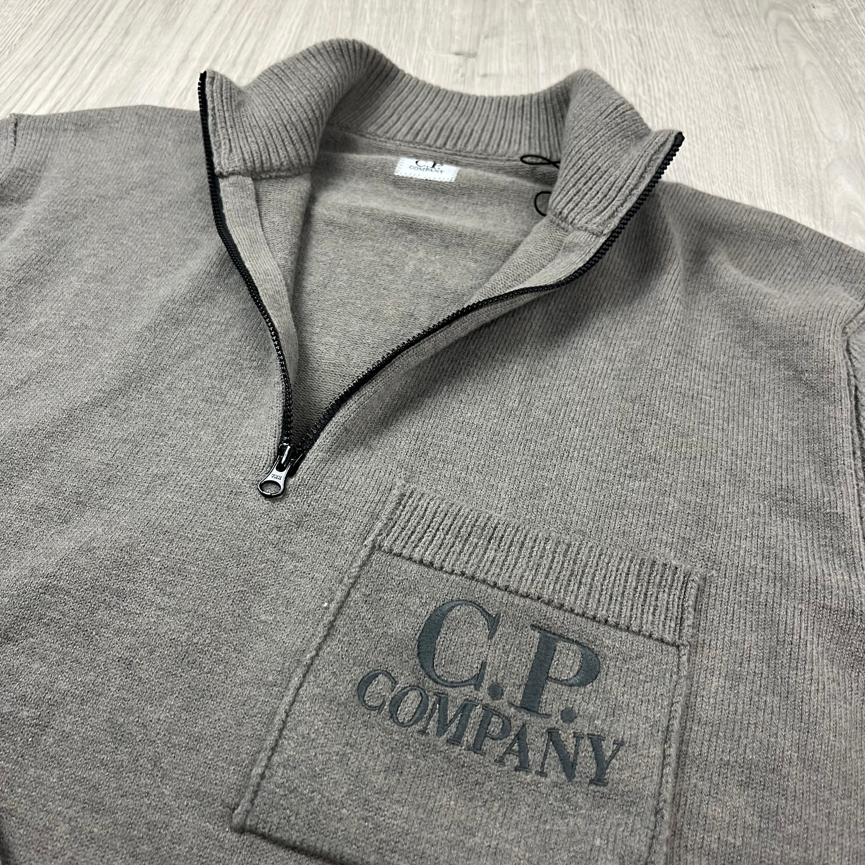 CP Company Patch Knit Fleece - Gunmetal