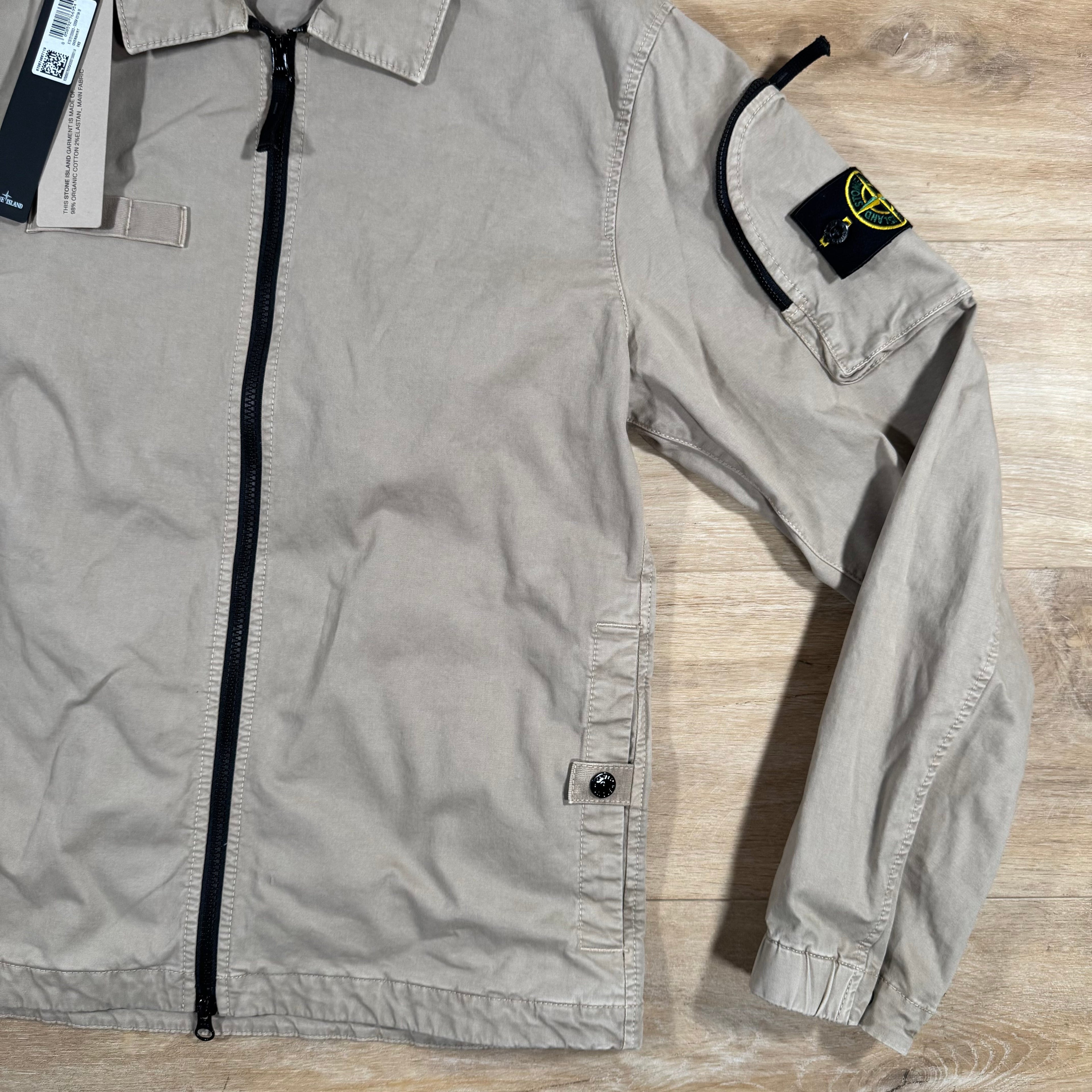 Stone Island Stretch Twill Overshirt in Desert