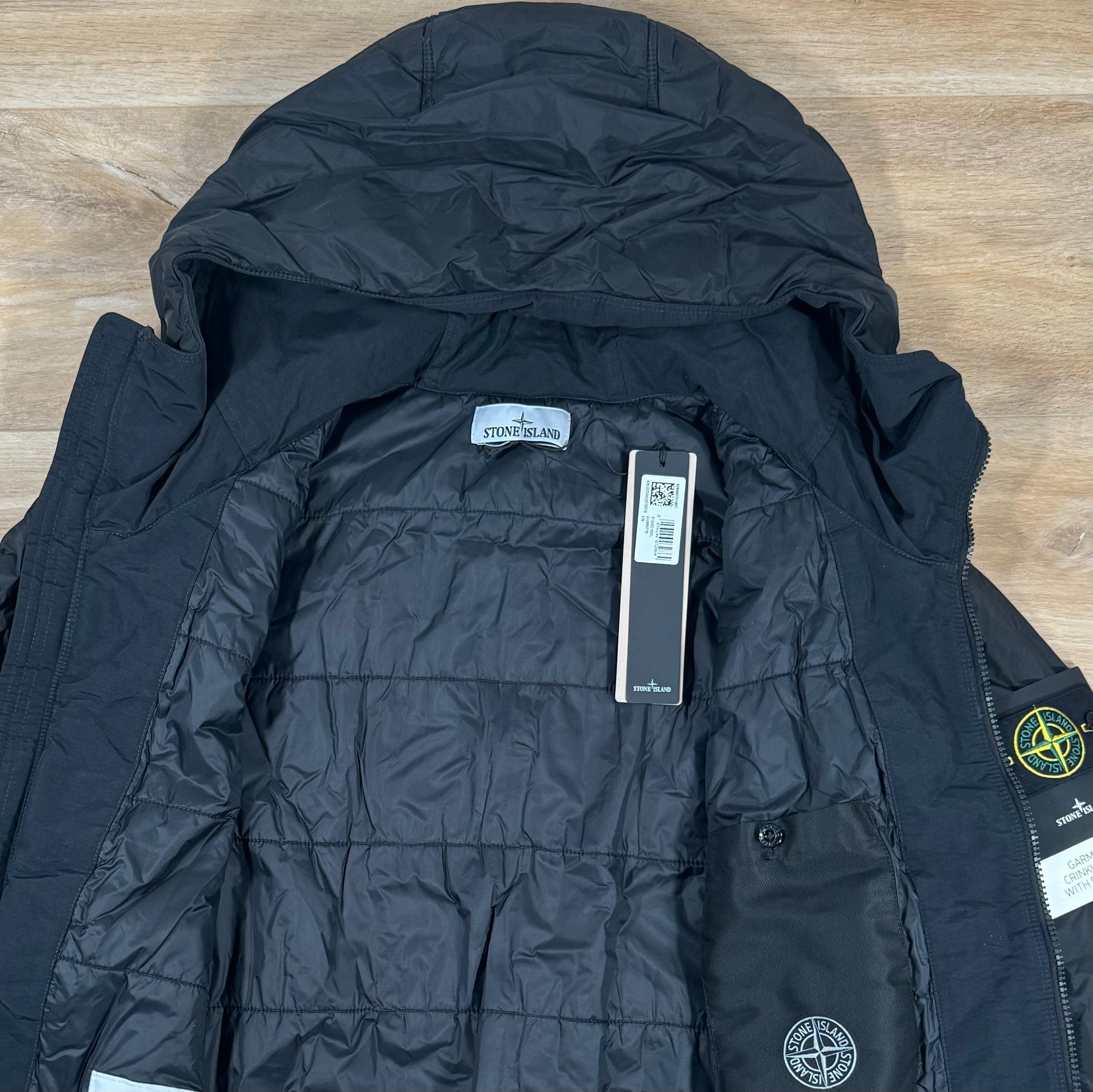 Stone Island Crinkle Reps R-NY Primaloft T-C Jacket in Black