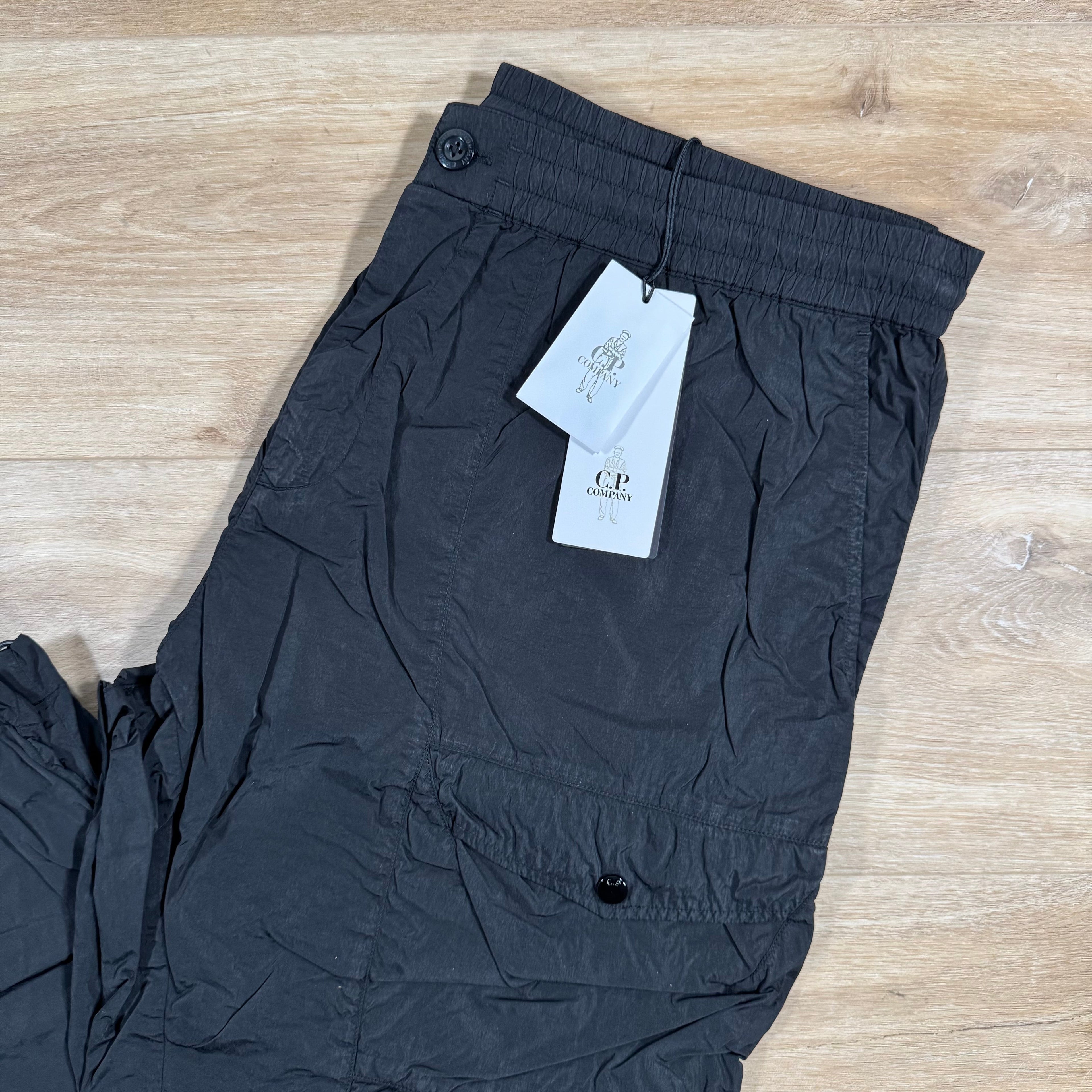 CP Company Chrome-R Cargo Lens Pants in Black