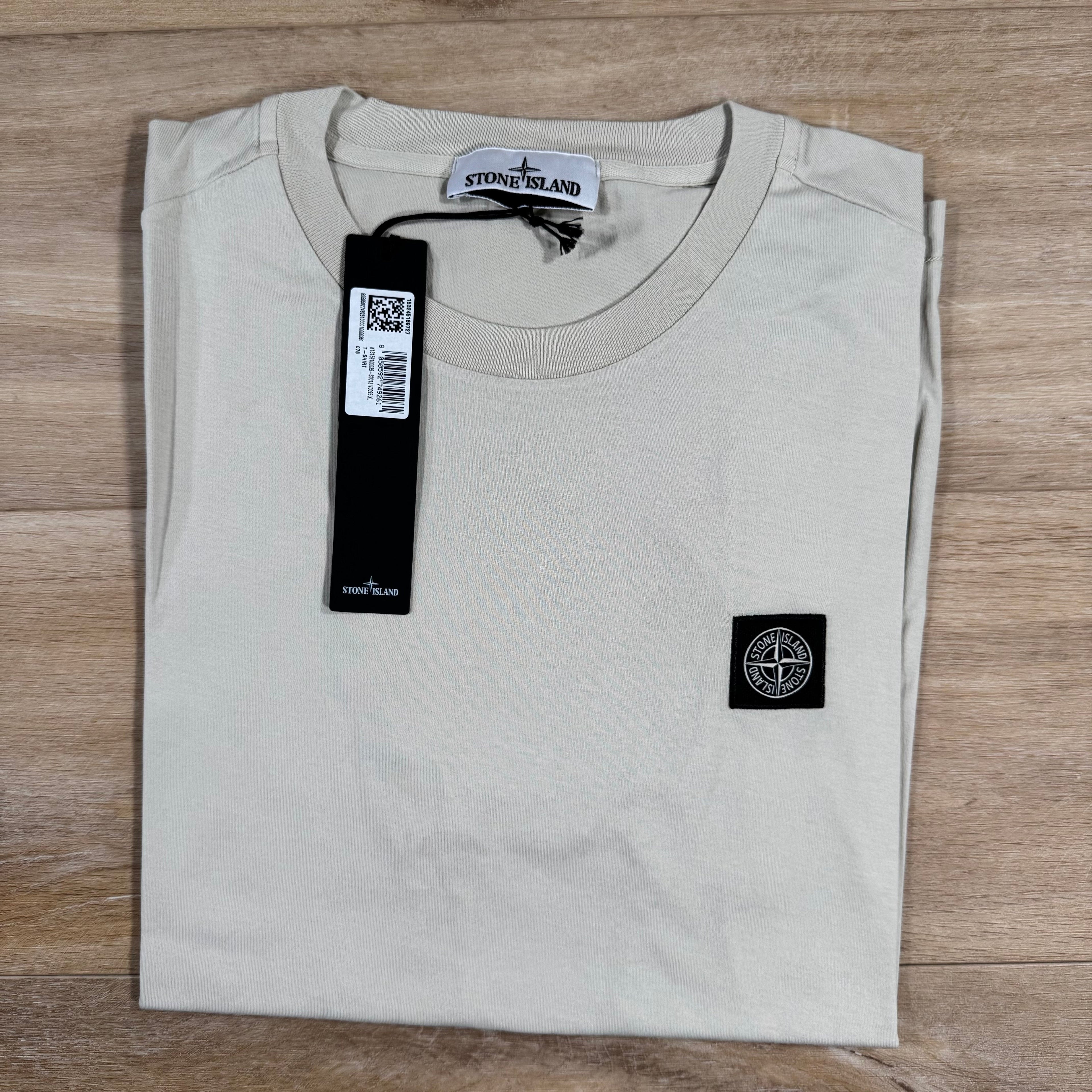 Stone Island Patch Logo T-Shirt in Sand
