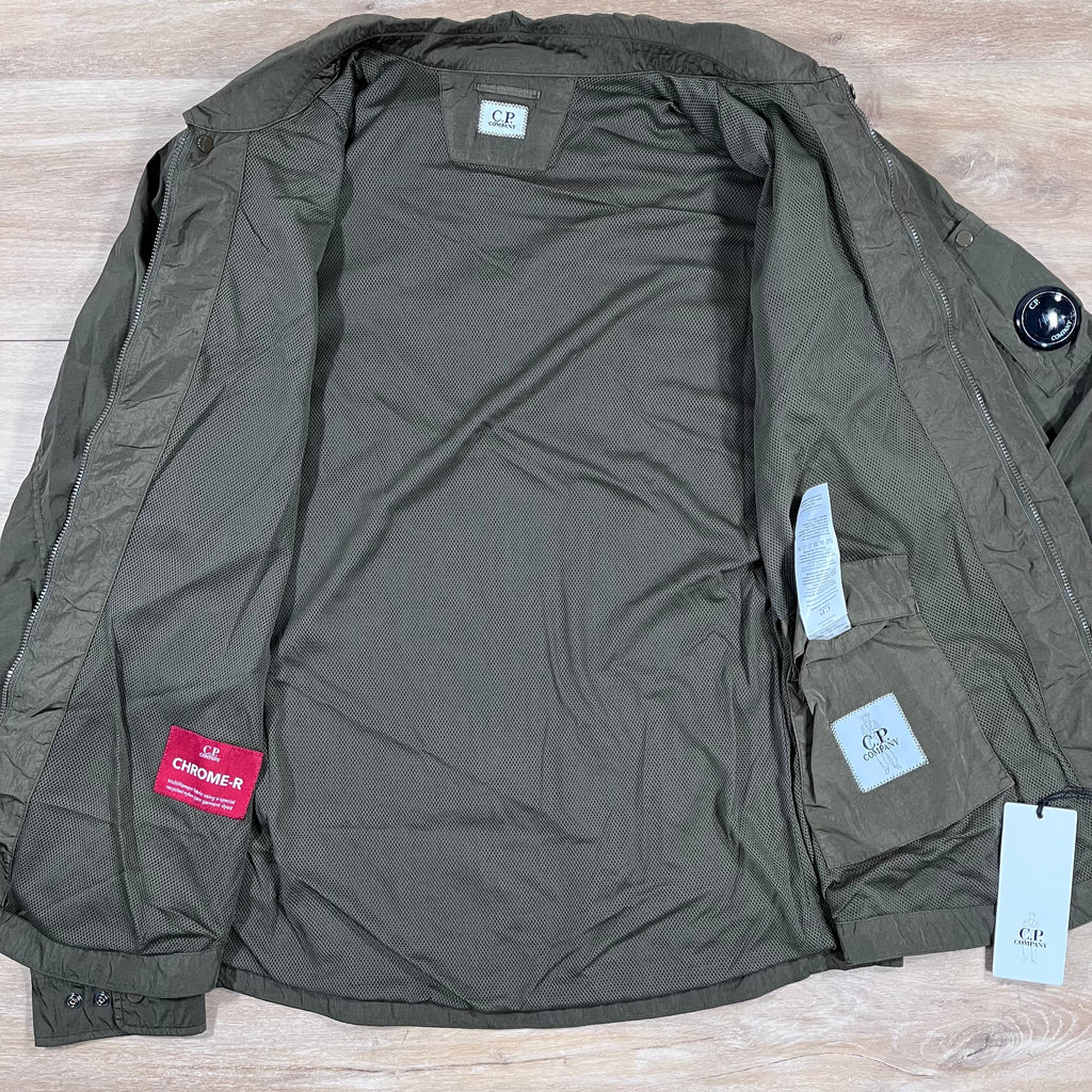 CP Company Chrome-R Lens Overshirt in Ivy Green