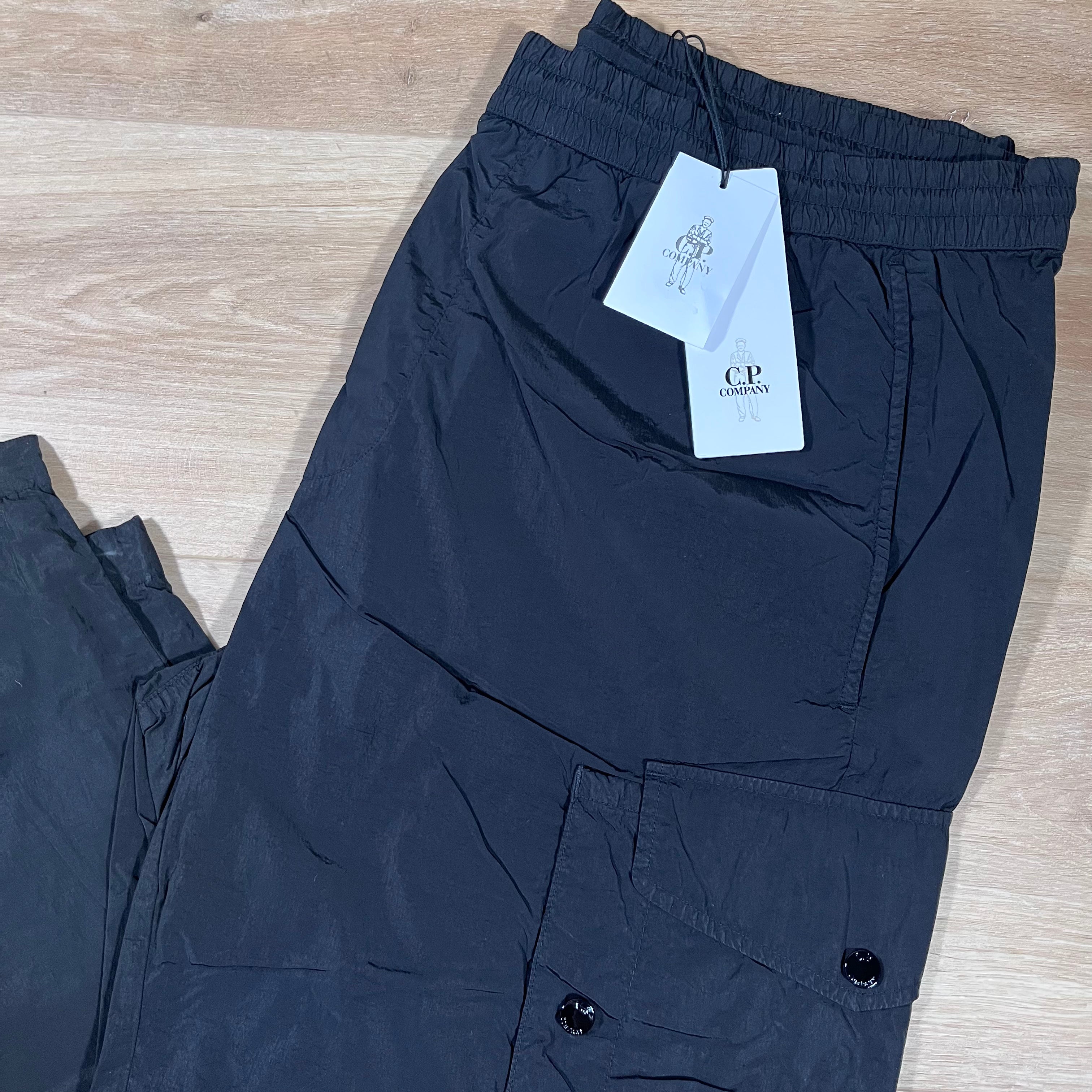 CP Company Chrome-R Lens Cargo Pants in Black