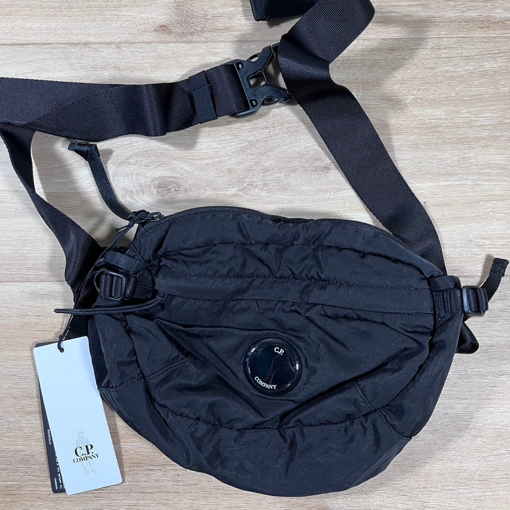 CP Company Nylon Crossbody Lens Bag in Black