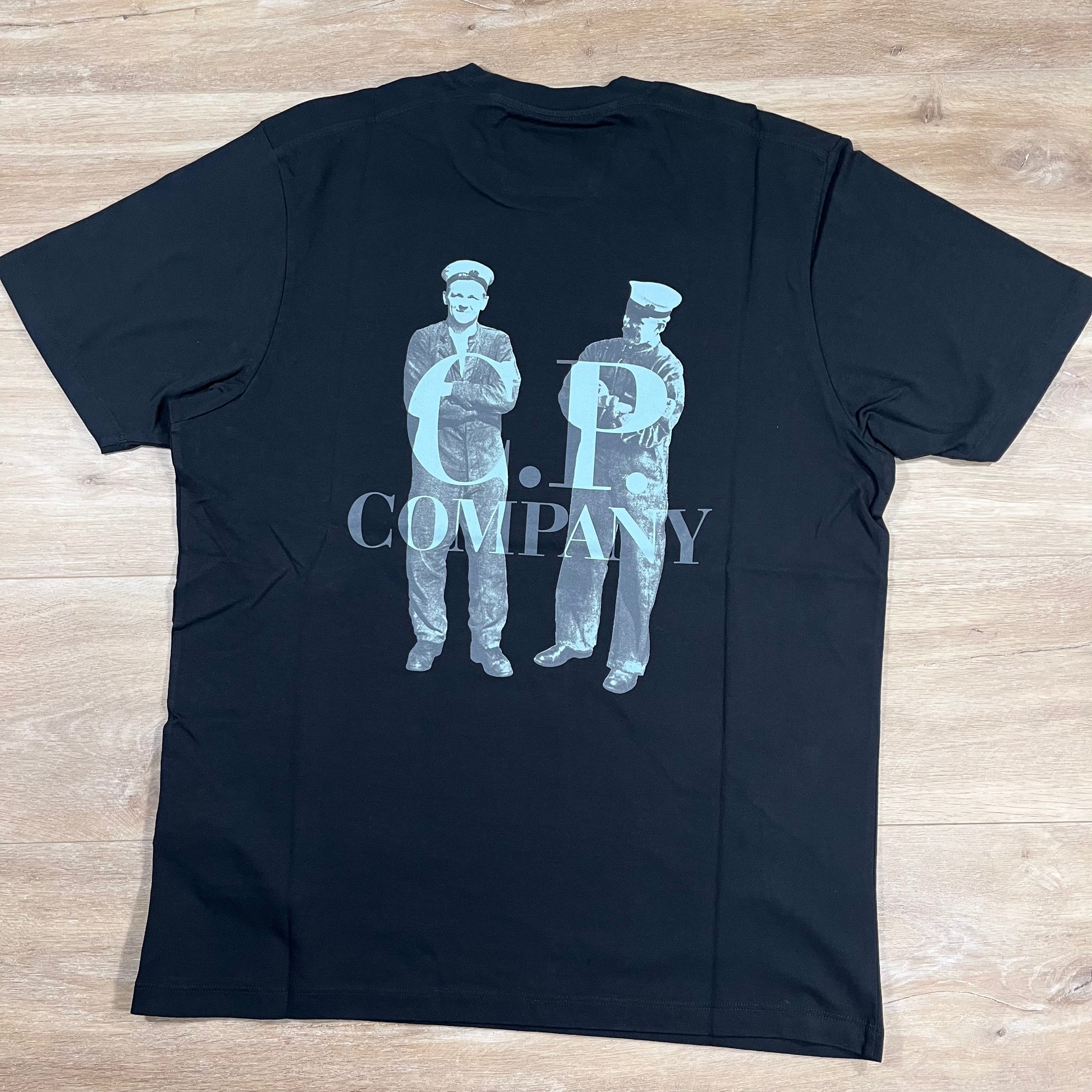 CP Company 30/1 Jersey British Sailor T-Shirt in Black
