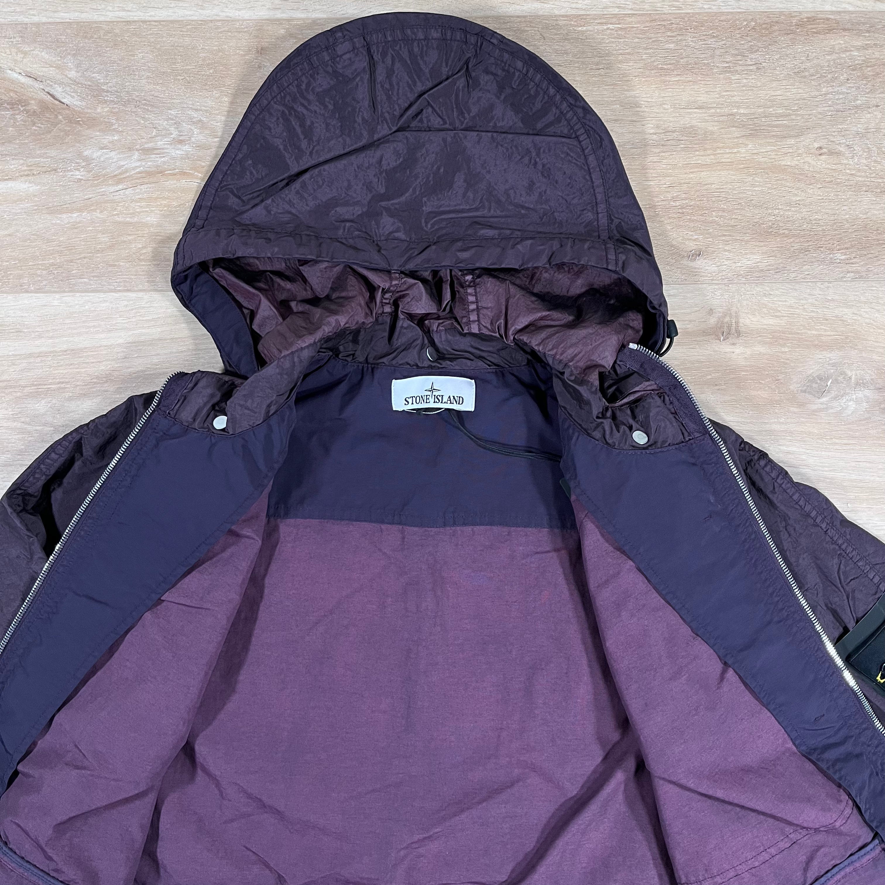 Stone Island Nylon Metal Watro-TC Convertible Jacket in Burgundy