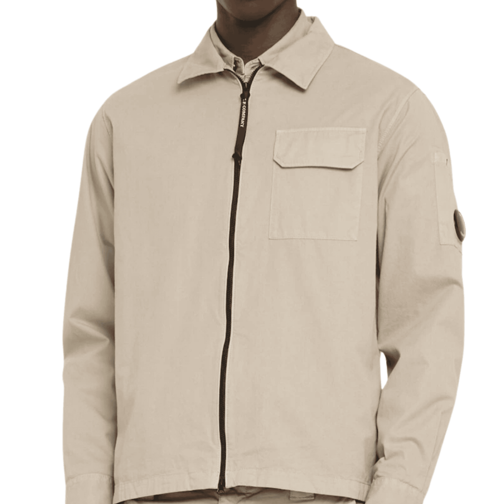 CP Company Zip Overshirt - Vintage Khaki