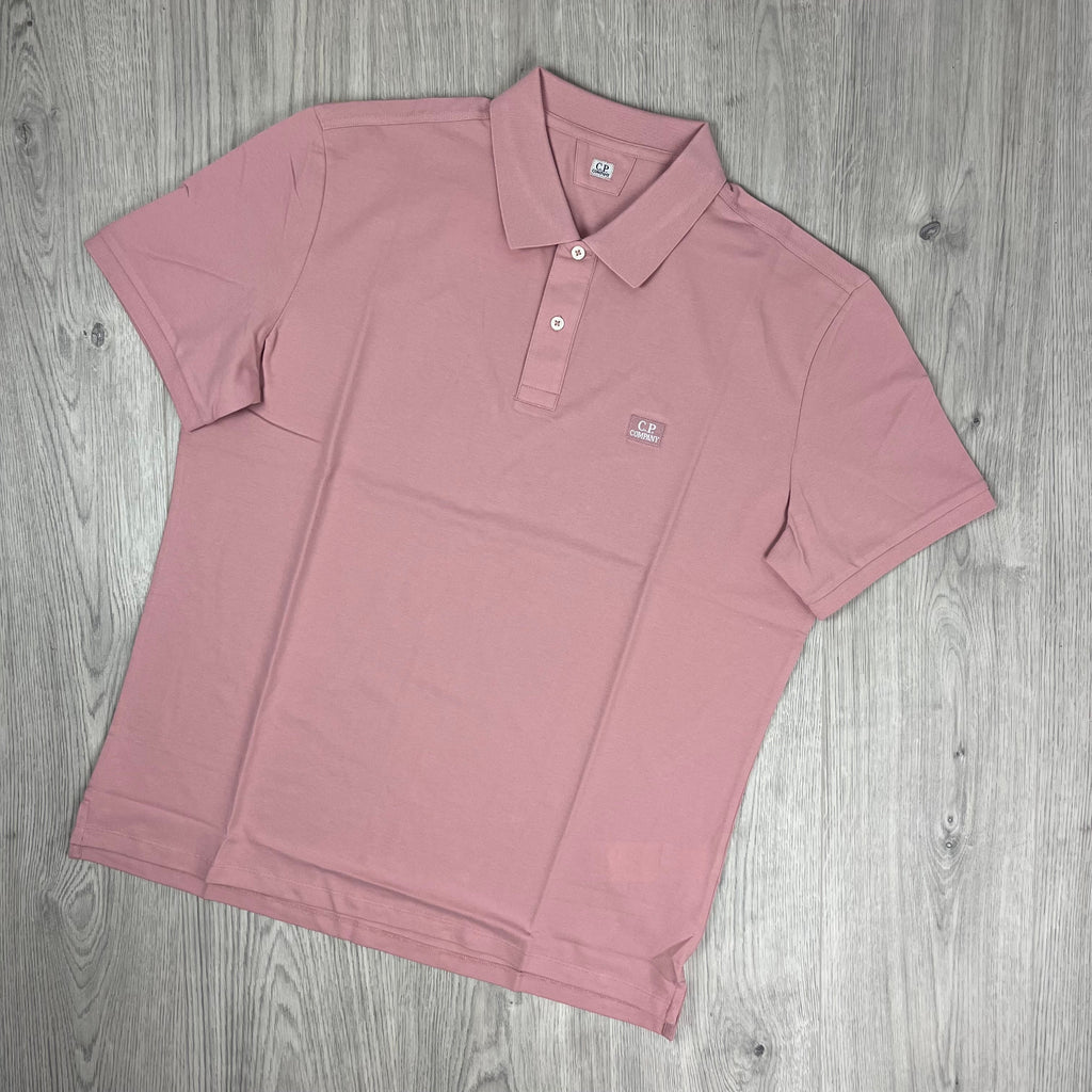 CP Company Piquet Polo Shirt - Misty Rose