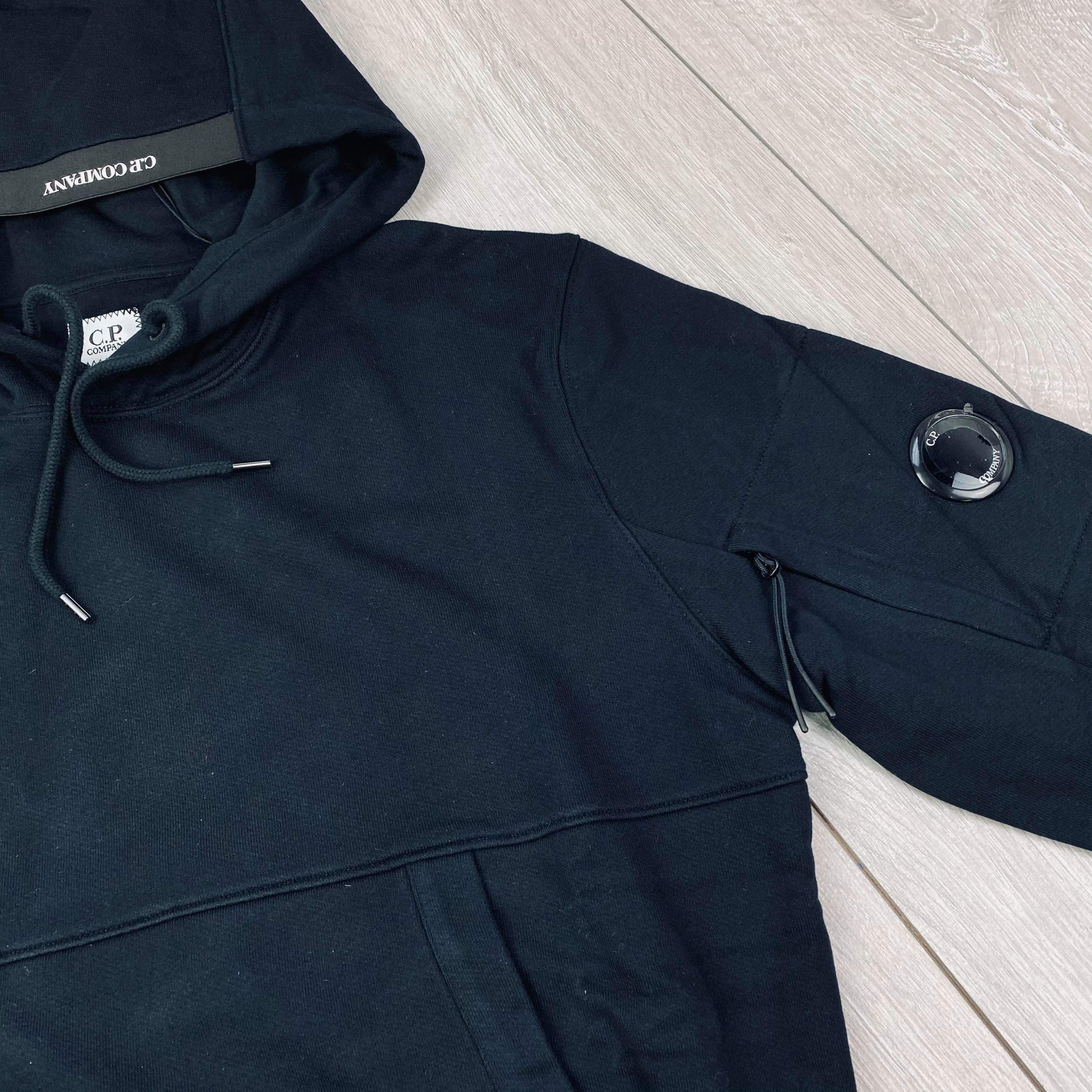CP Company Raised Fleece Hoodie - Black