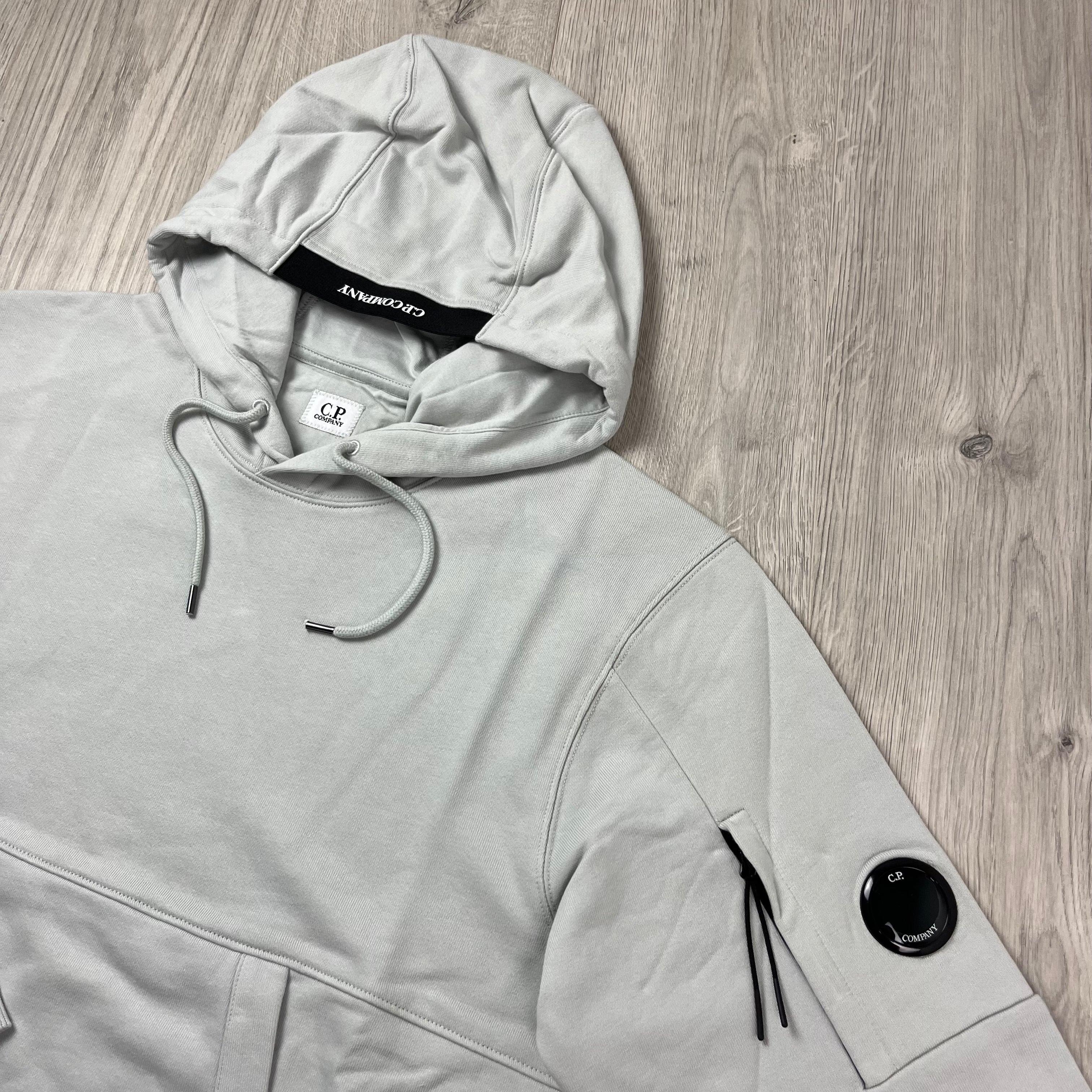 CP Company Raised Fleece Hoodie - Blue Fox