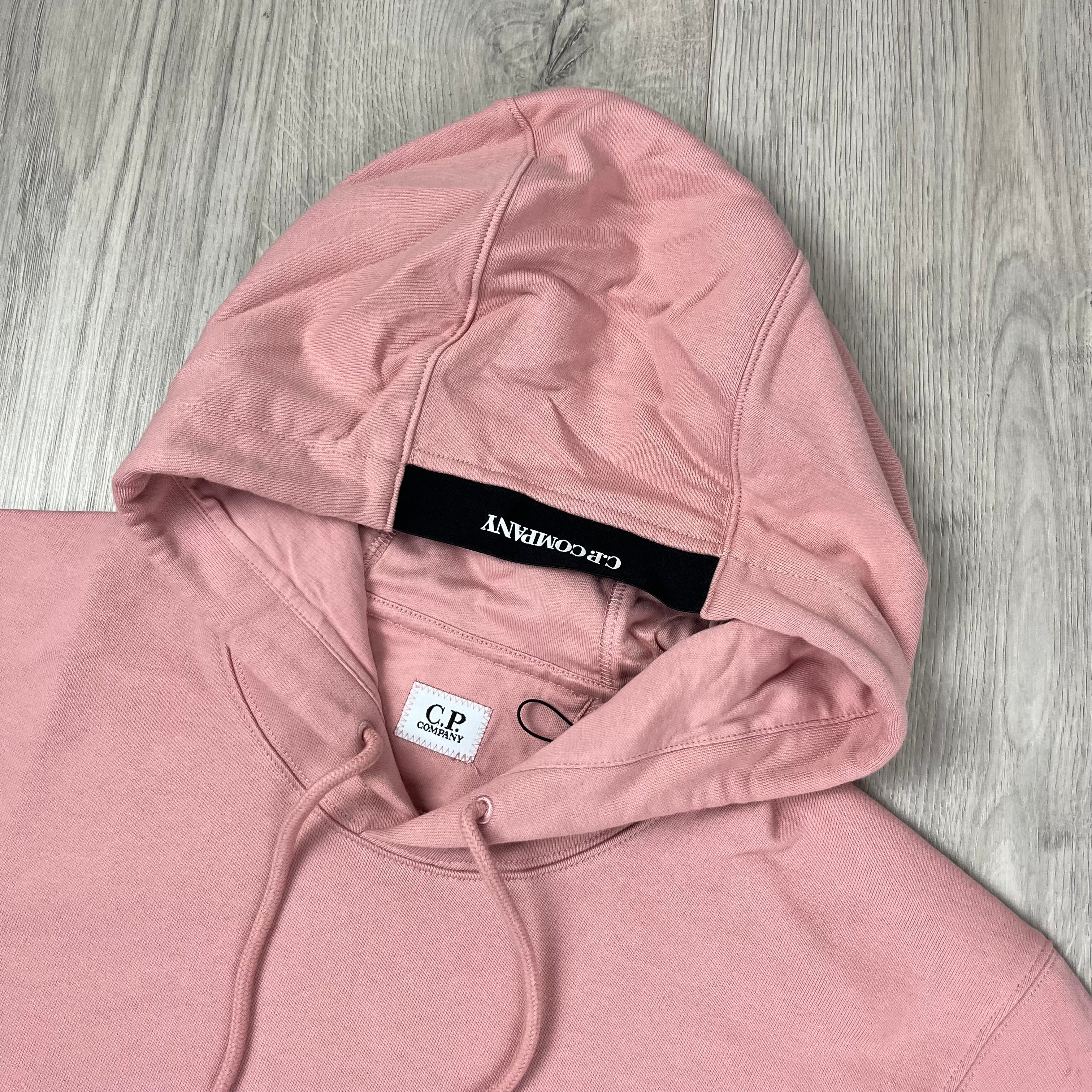 CP Company Raised Fleece Hoodie - Misty Rose