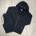 CP Company Raised Fleece Tracksuit - Black