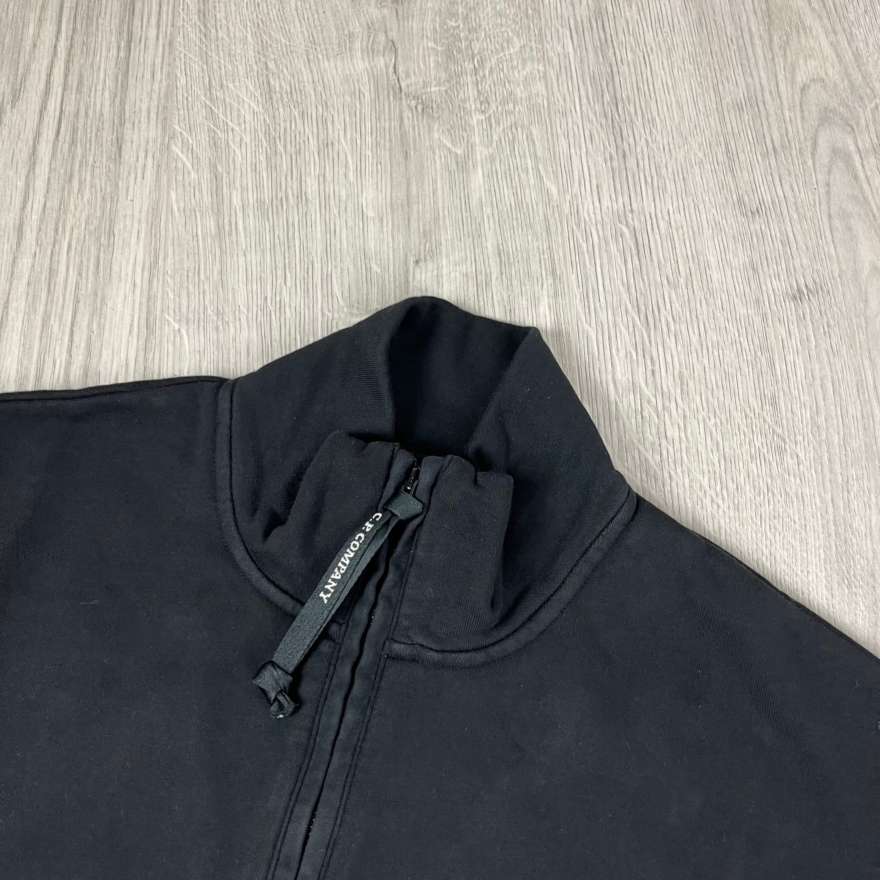CP Company Raised Fleece Zip Sweatshirt - Black