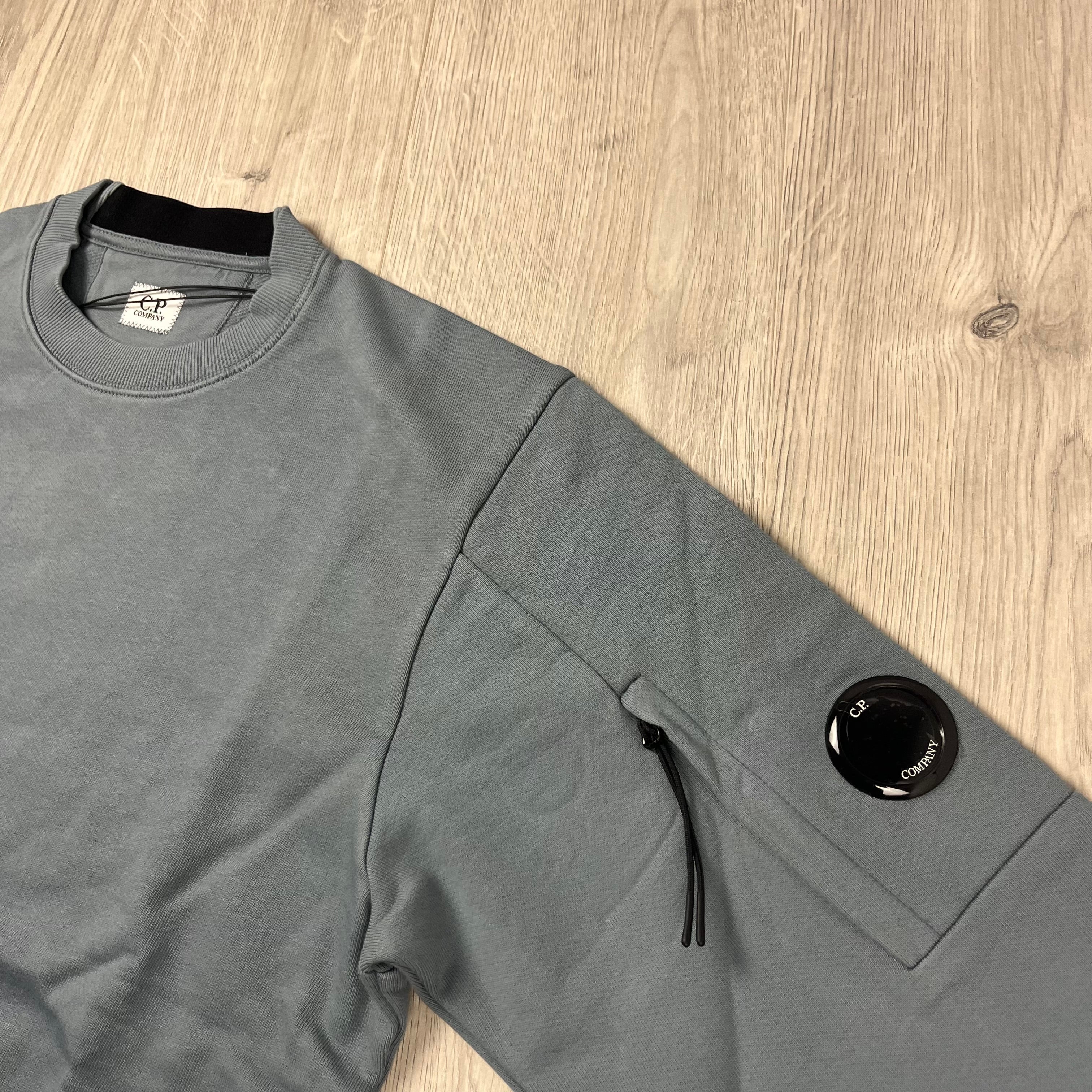 CP Company Raised Fleece Sweatshirt - Stormy