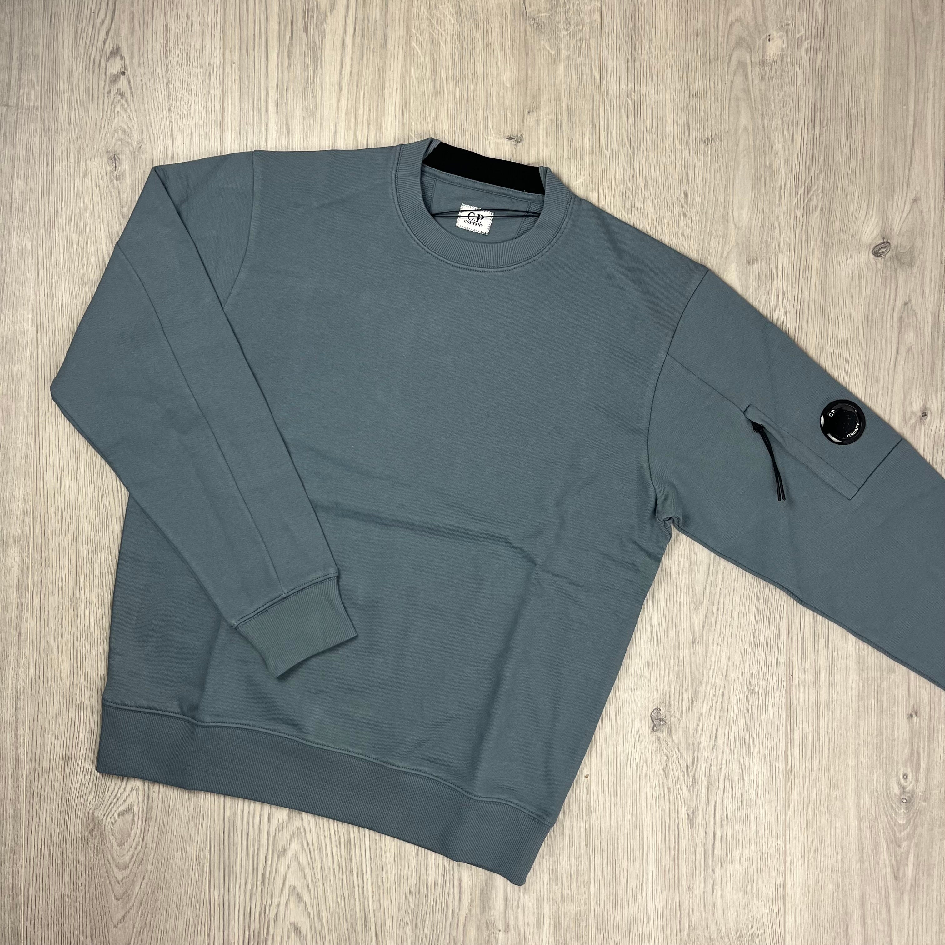 CP Company Raised Fleece Sweatshirt - Stormy