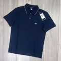 CP Company Piquet Polo Shirt - Navy