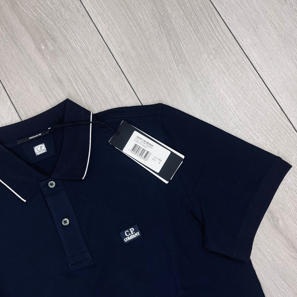 CP Company Piquet Polo Shirt - Navy