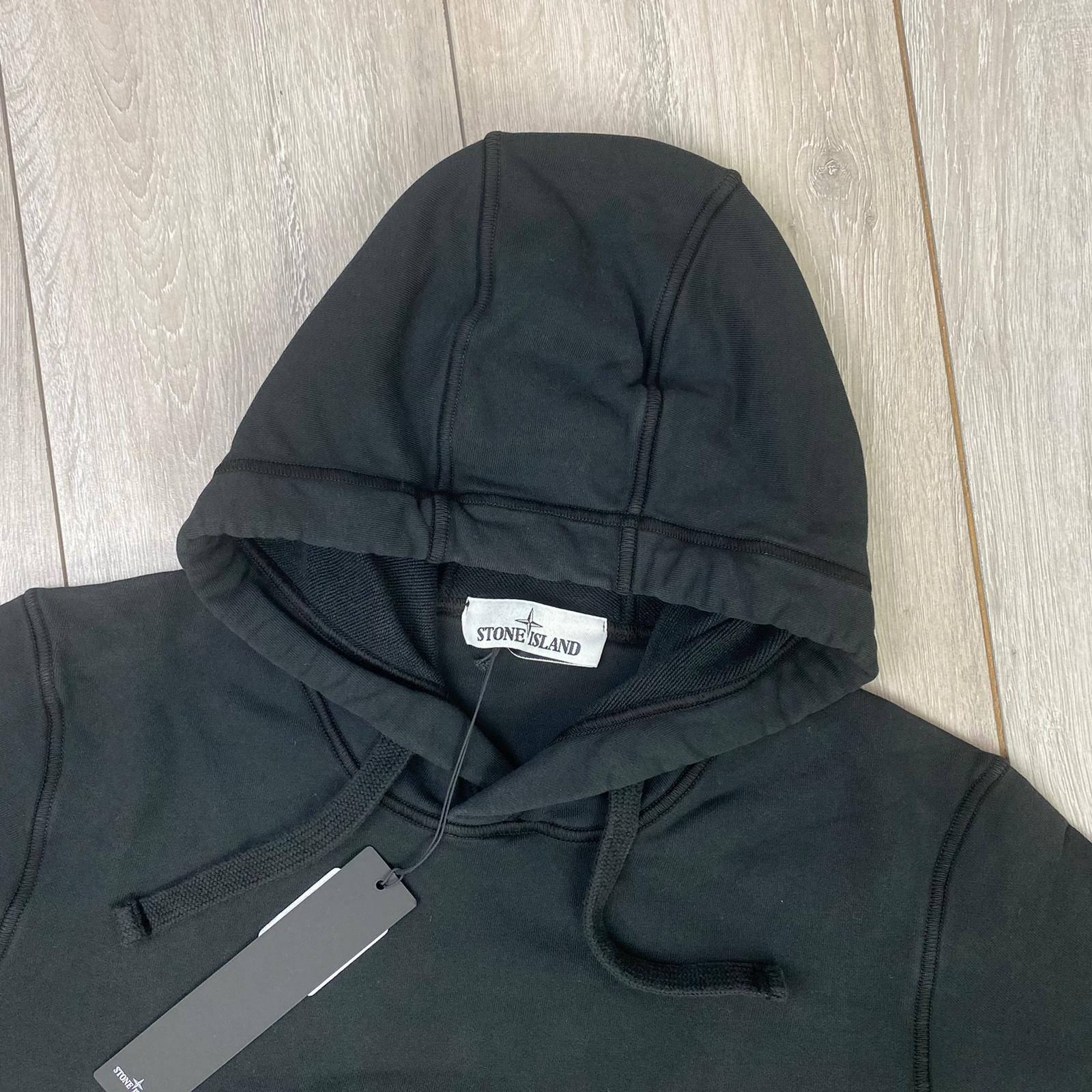 Stone Island Dyed Hoodie - Black