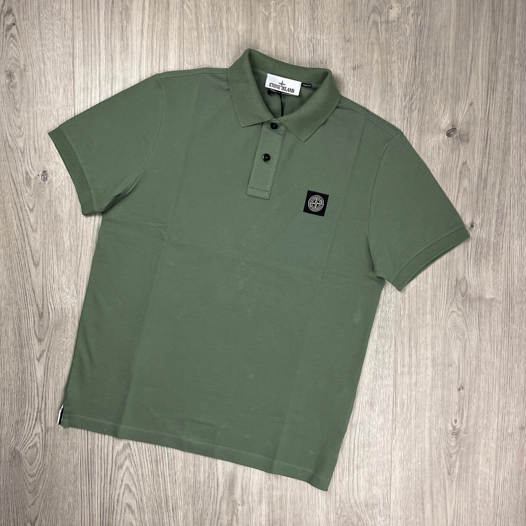 Stone Island Patch Polo Shirt - Sage