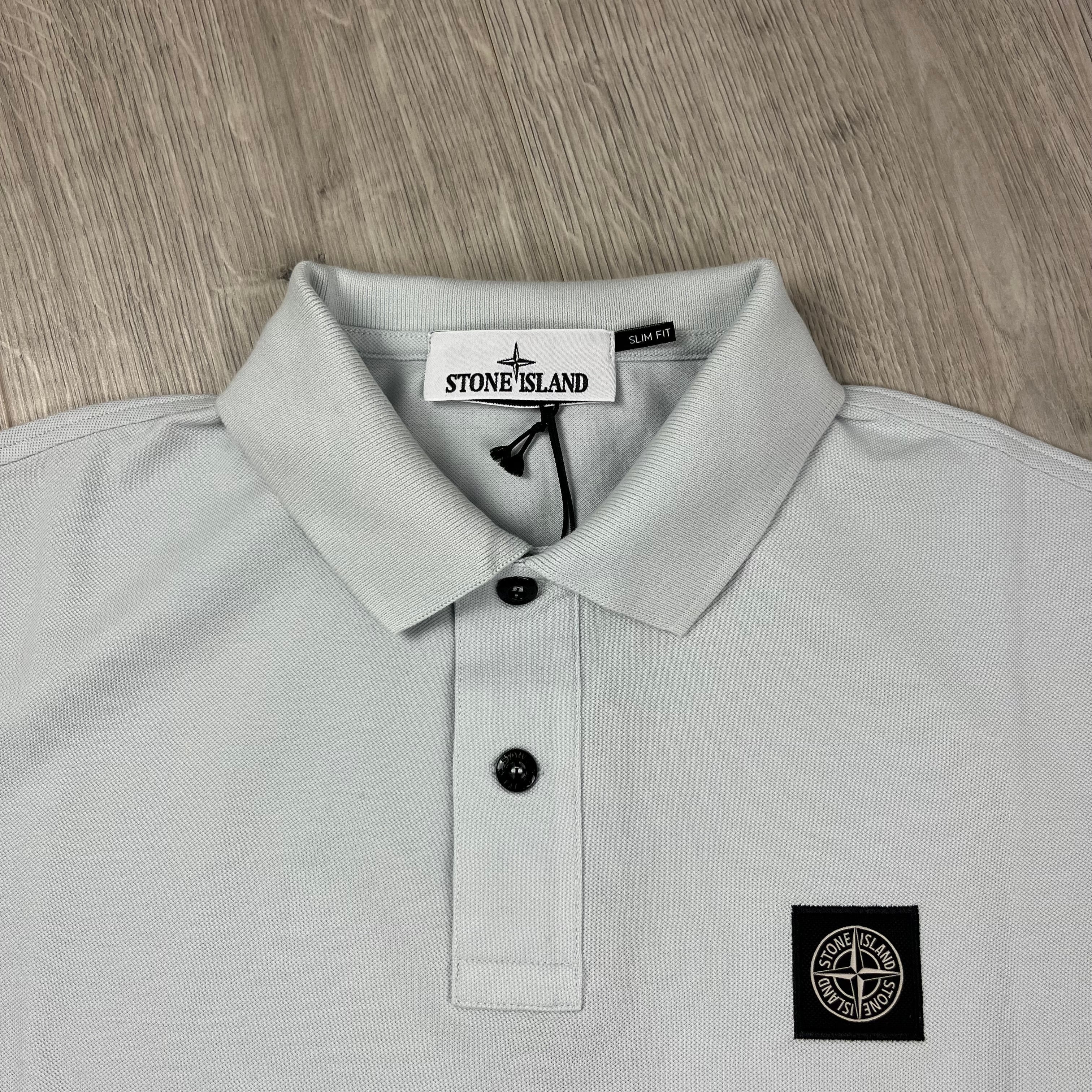 Stone Island Patch Polo Shirt - Sky Blue